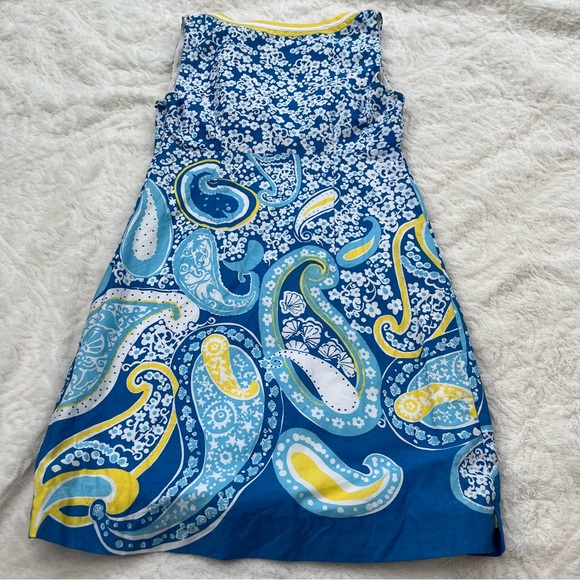 Lilly Pulitzer paisley sun mini dress size 0 in blue - Picture 2 of 5